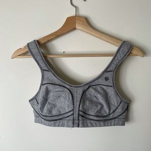 Lululemon gray striped sports bra size 34C